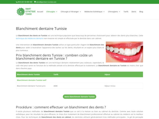 Blanchiment dentaire tunisie