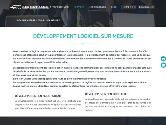 Logiciels sur mesure