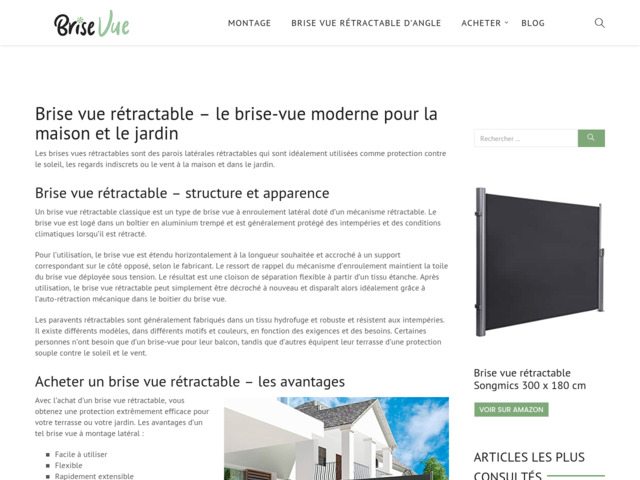 Brise-vue retractable - Conseils et achat