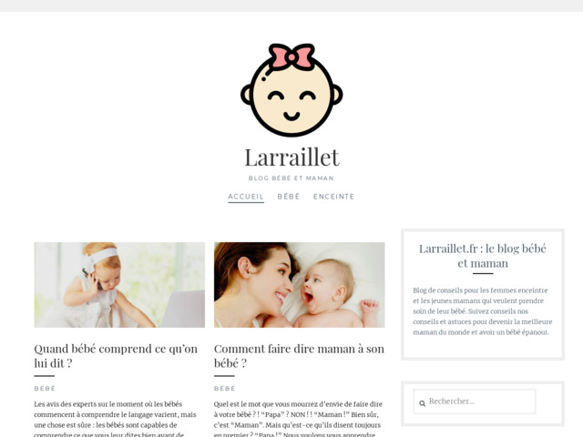 Larraillet.fr : blog pour bebe et maman