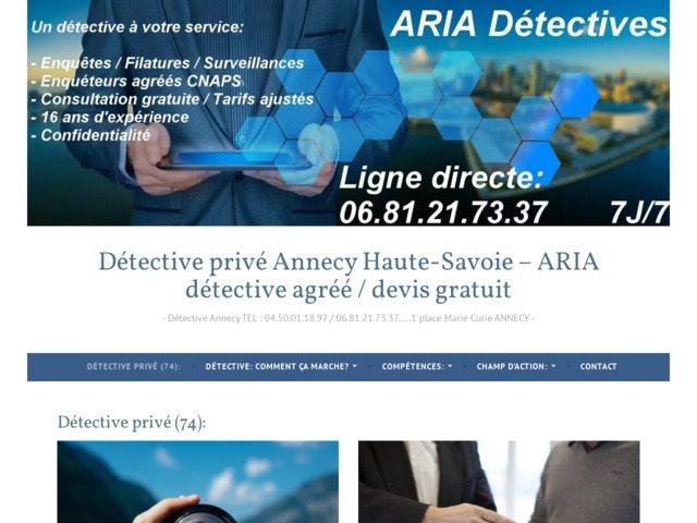 Aria Detectives : detective prive à Annecy, Haute-Savoie