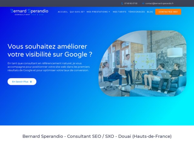 Bernard Sperandio - consultant SEO  SXO freelance - Douai - Lille