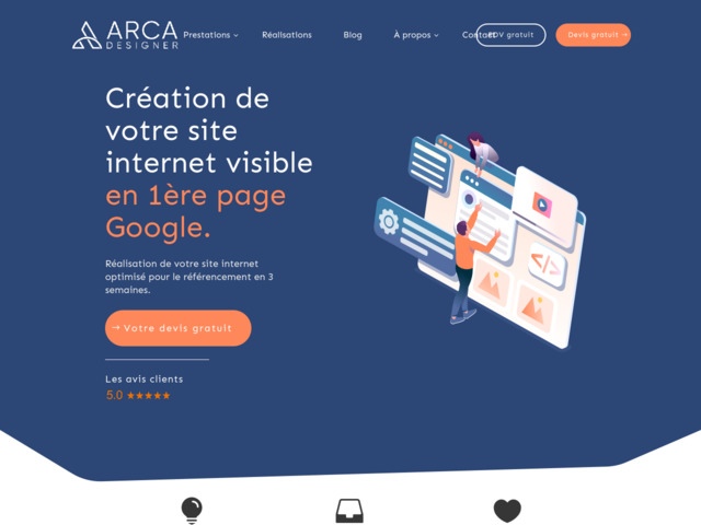 Arca designer - création de site internet