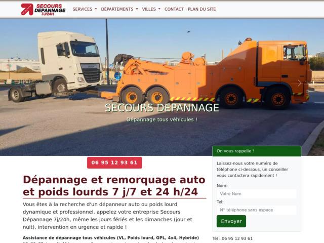 Dépannage et remorquage auto et poids lourds 7j24