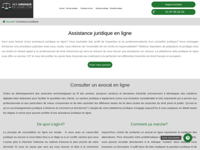 Avocat en ligne vous fournit une aide juridique