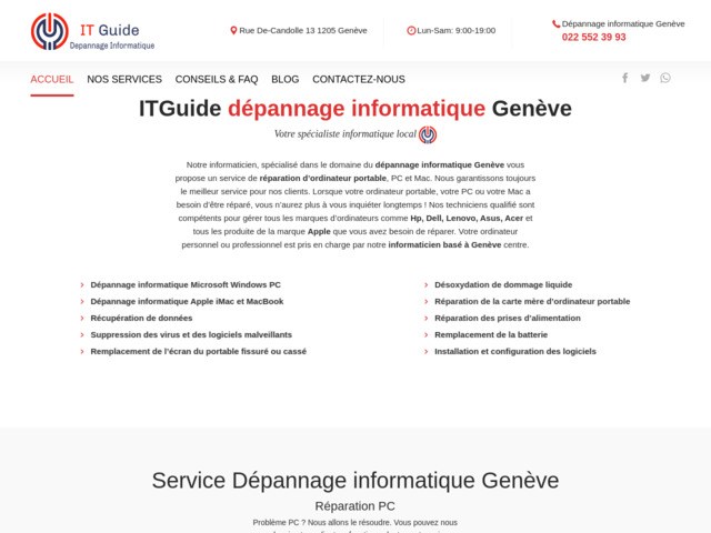 ITGuide Dépannage informatique Genève