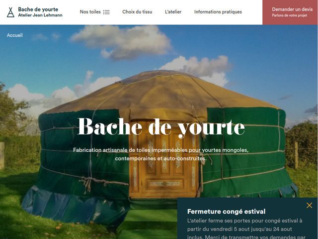 Bche de yourte - Atelier Jean Lehmann