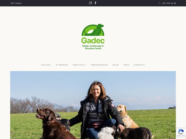 Promenade, pension et éducation pour chiens Gadec - Founex, Vaud