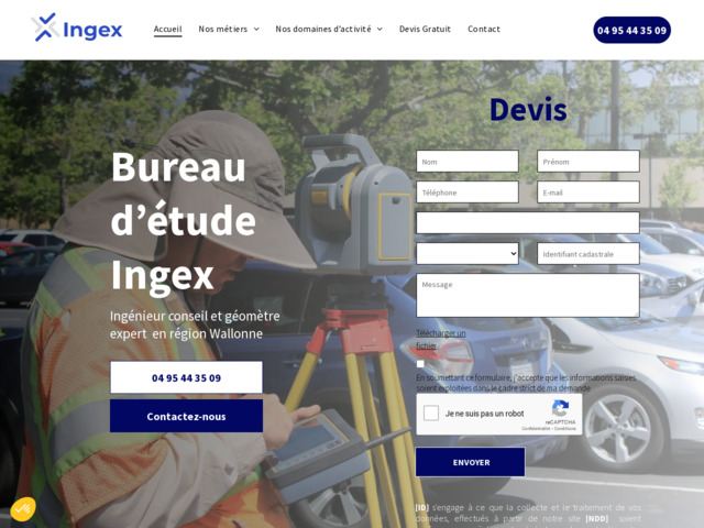 Géomètre pour projets d'urbanisme à Liège, Ingex