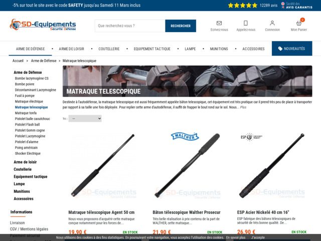 Vous voulez tre rassurs au quotidien ? Nos matraques sont parfaites !