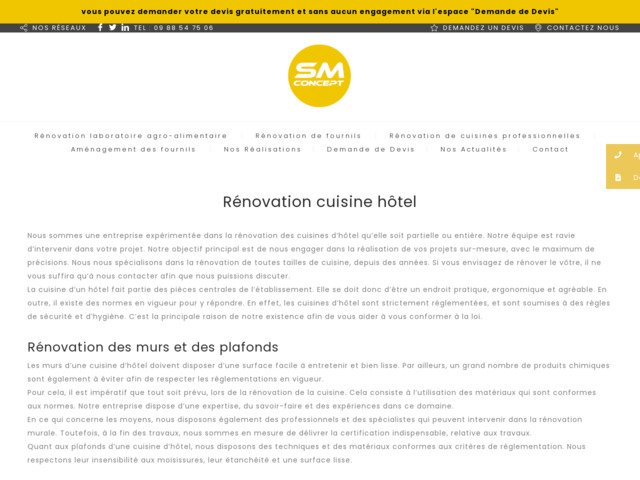 Rénovation cuisine hôtel Paris