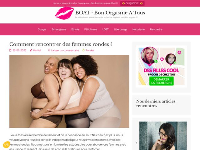 Boat : bon orgasme a tous