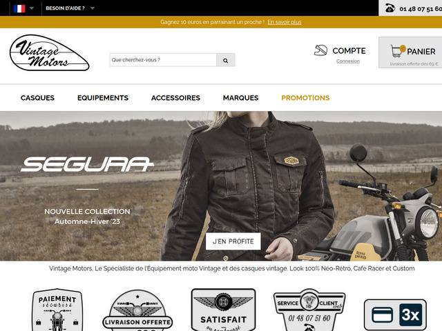 Vintage Motors, spécialiste de l'équipement du motard : casques, blousons, gants