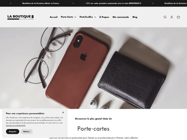 La boutique du porte-cartes c'est plus de 250 références de porte-cartes