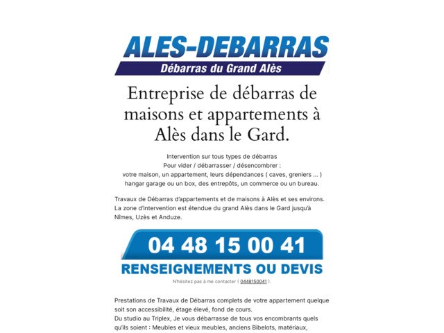 Ales-Debarras, débarras de maisons et d'appartements dans le Gard