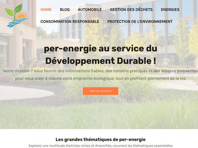 Per-Energie au service du développement durable !