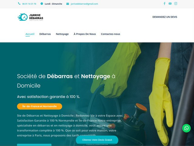 Dbarras et nettoyage  domicile  Paris