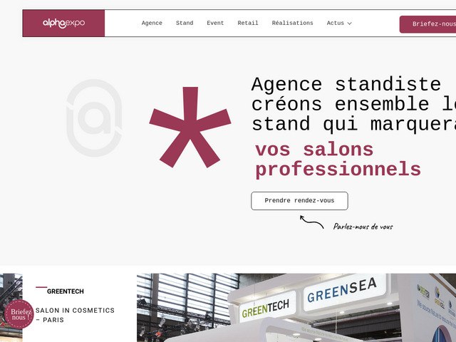 Alphaexpo : standiste pour tous les projets de stands sur mesure