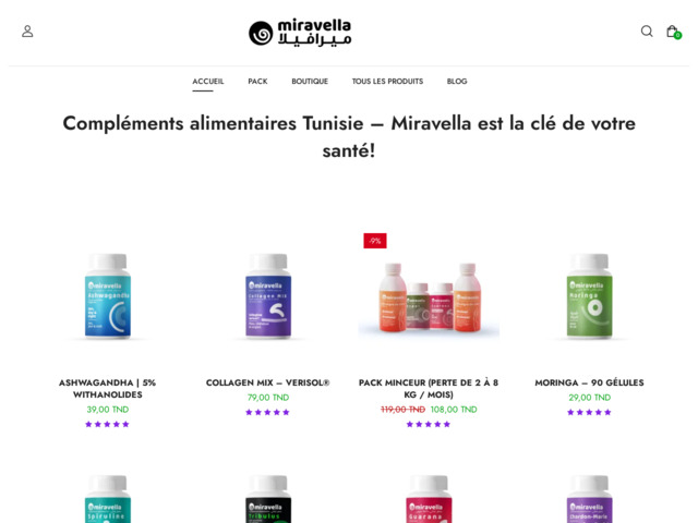 Miravella : complments alimentaires tunisie
