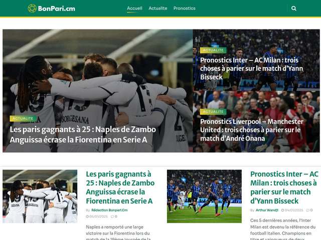 Découvrez les meilleurs pronostics du football camerounais