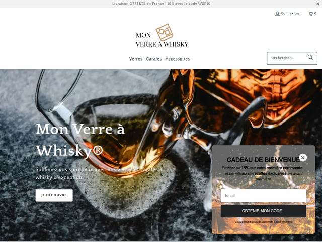 Boutique en ligne spécialisé dans les verres à whisky