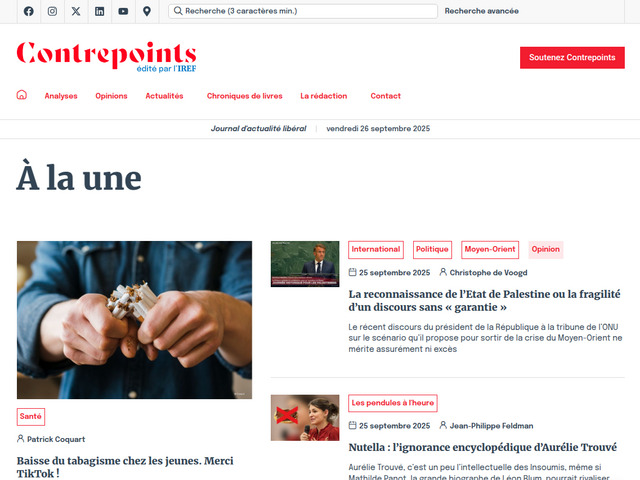 Média liberal à la une