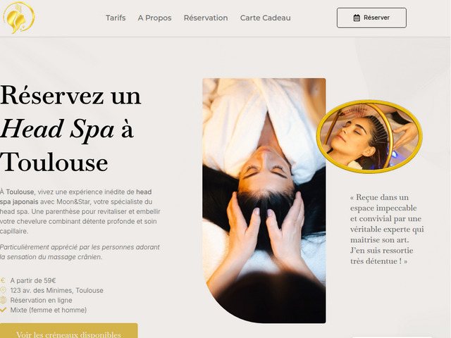 Head spa toulouse par moon and star