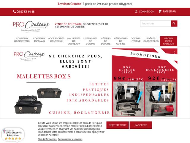 Coutellerie couteau céramique professionnel