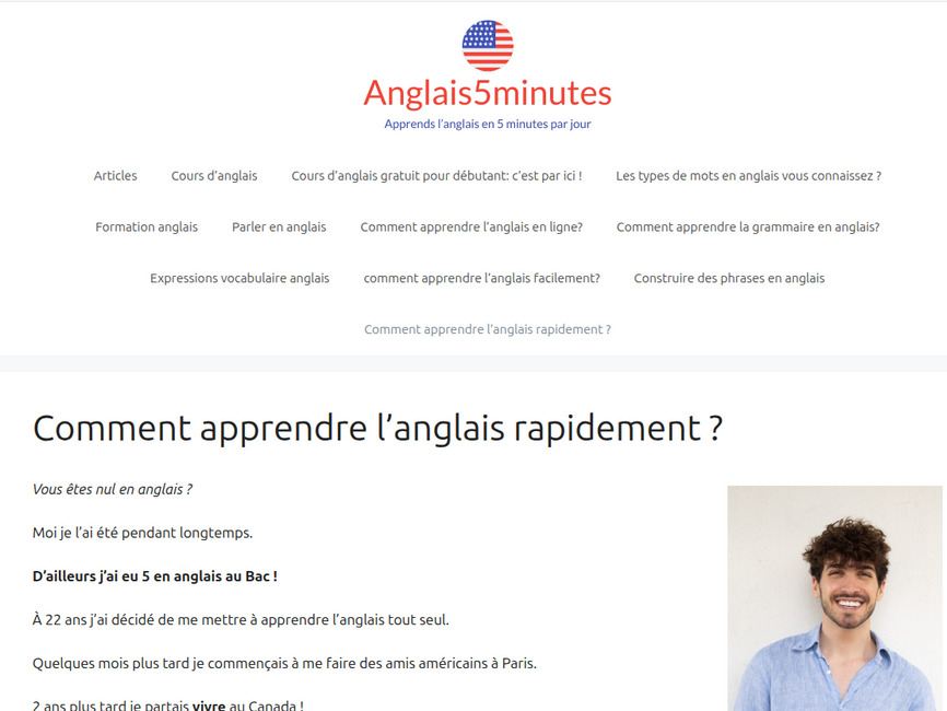 Apprendre l'anglais en 5 minutes