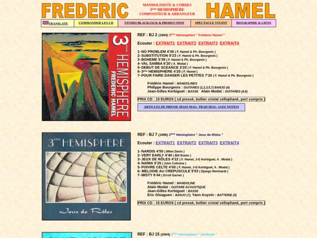 Fred. Hamel mandoliniste éclectique