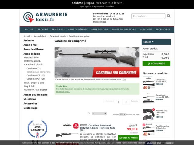 Carabine à air comprimé