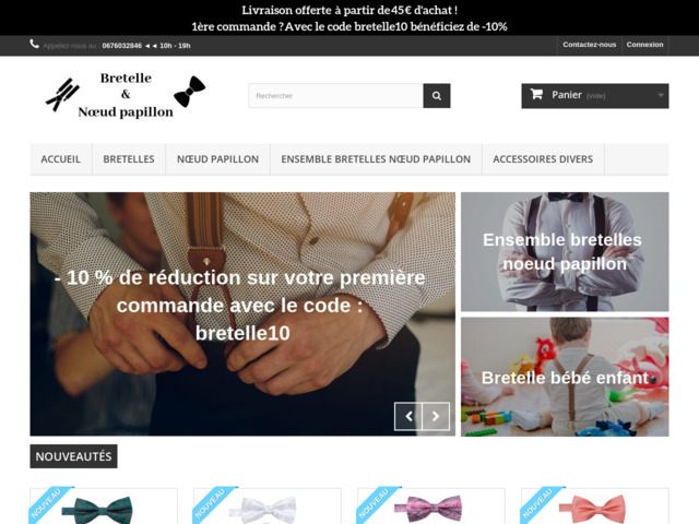 Boutique spécialisée bretelle et noeud papillon