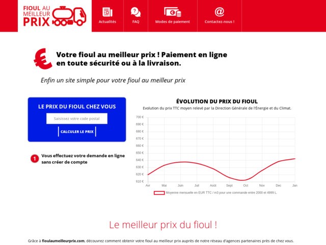 Commandez votre fioul au meilleur prix sans avance