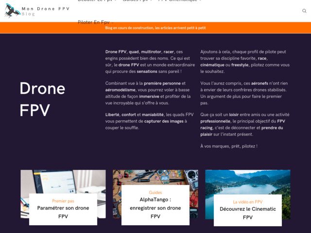 Débutant, débutez le drone FPV en fabriquant votre drone FPV