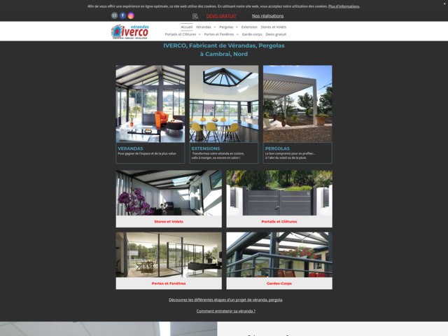 Iverco - fabricant de vérandas et pergolas à Cambrai, Nord