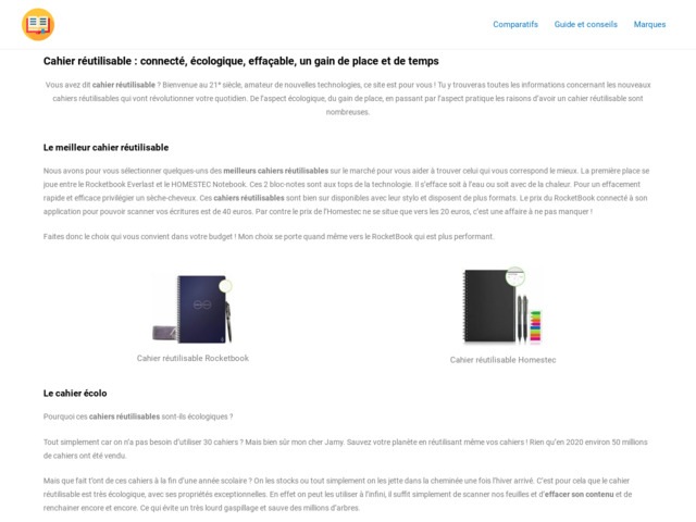 Cahier réutilisable, le produit parfait pour les étudiants