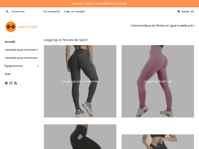Healfit shop : votre boutique de fitness à petits prix !