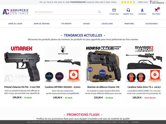 Votre armurerie en ligne de qualit - Armurerie Centrale