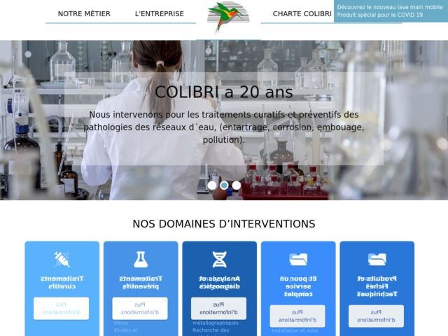 Colibri2000 : traitement curatifs et préventifs des réseaux d'eau
