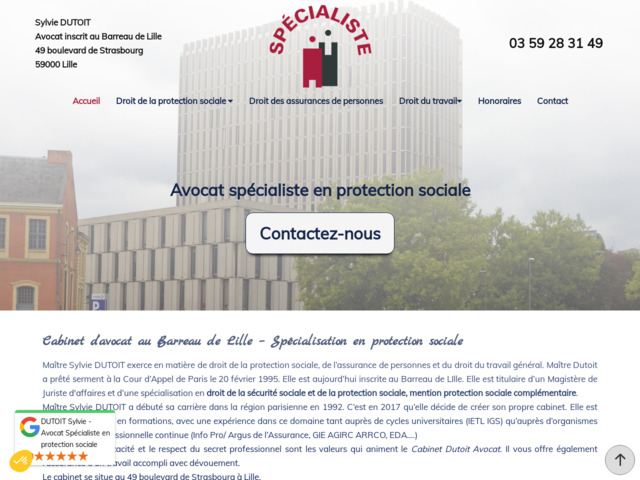 Avocat de protection sociale à lille, sylvie dutoit