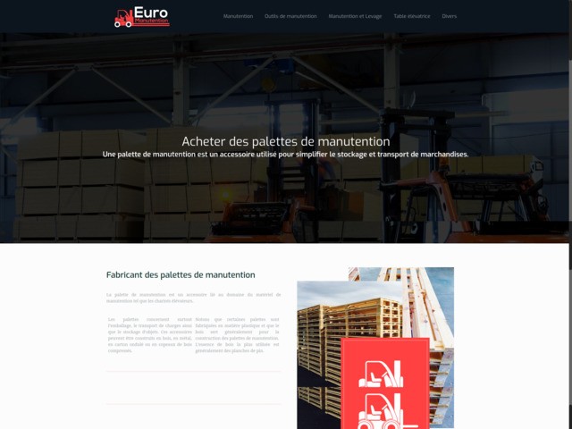 Manutention : équipement, fabriquant, tarifs de palettes..