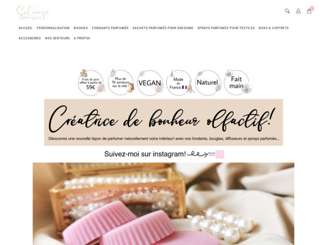 Bougie artisanale et fondant parfumé de selmaya bougies !