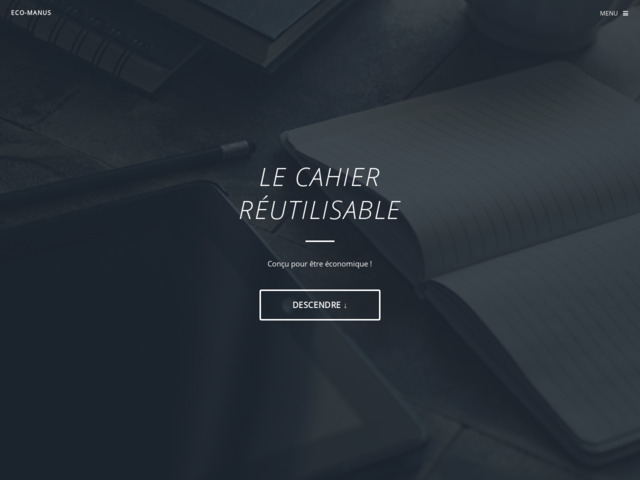 Eco-manus : le cahier rutilisable, connect et cologique