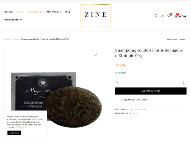 Shampoing solide nigelle