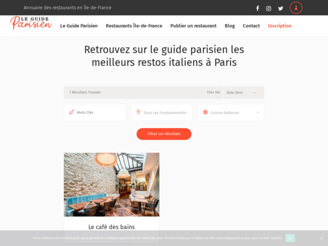 Meilleurs restaurants italiens à Paris