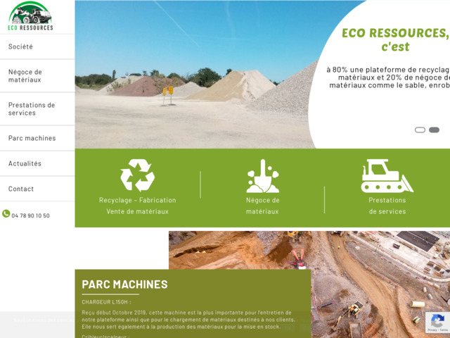 Eco ressources recyclage matériaux de construction Lyon