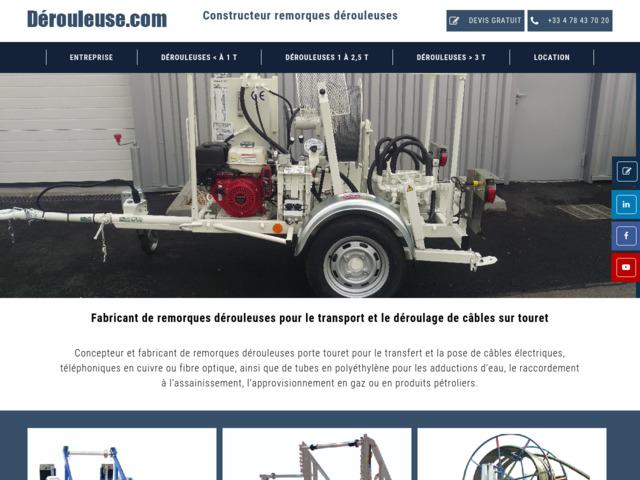 Constructeur de remorques dérouleuses