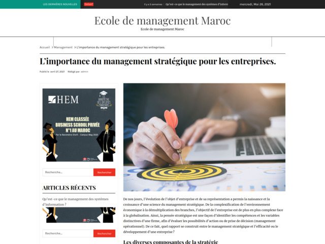 L'importance du management stratégique