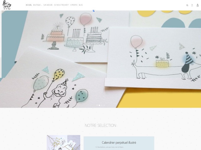 Papeterie illustrée fait mains