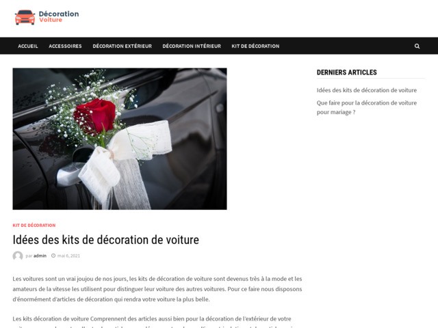 Décoration interne de voiture